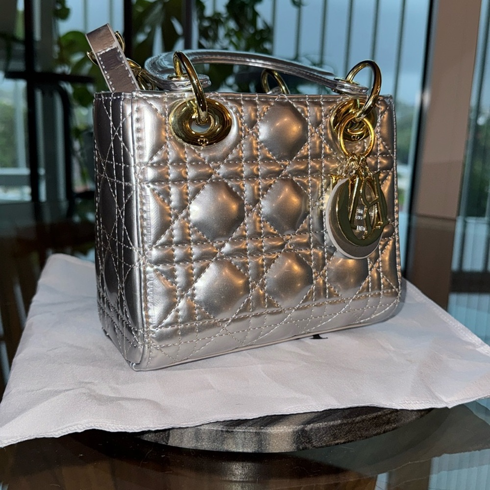 Quilted Silver Bag